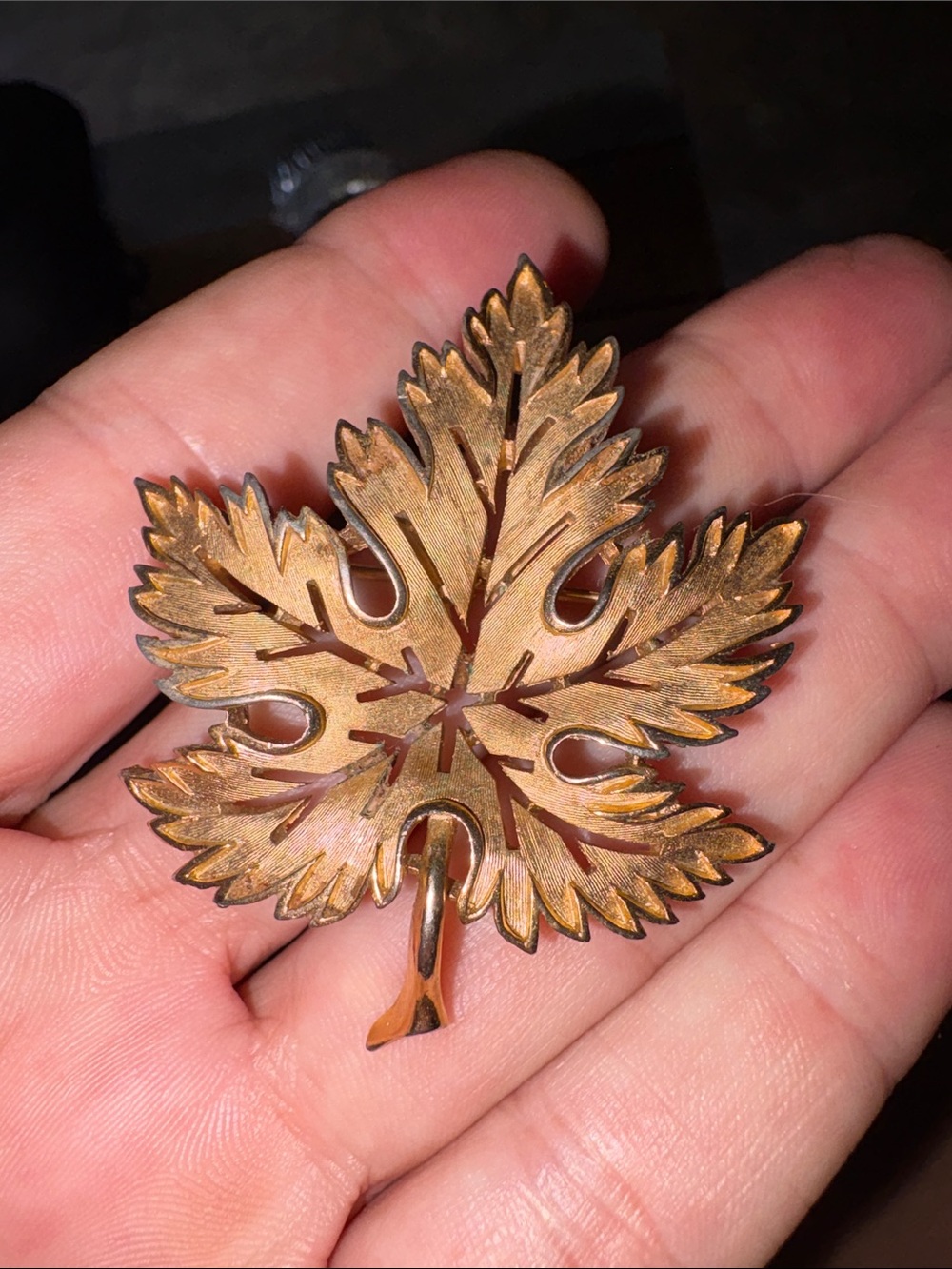 Vintage Handcrafted TRIFARI Gold Brooch/Pin